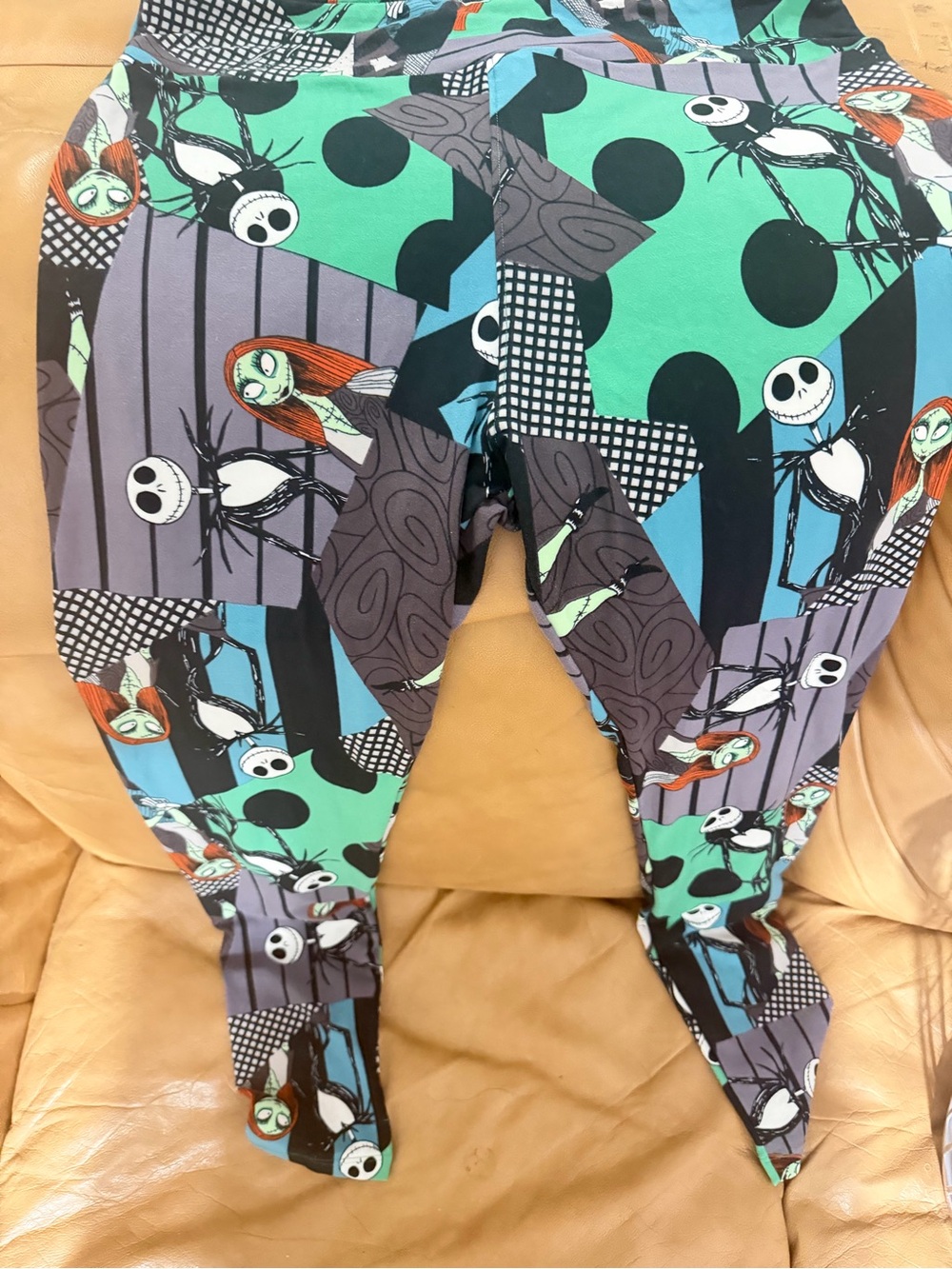 Nightmare Before Christmas Leggings with Jack & Sally Motif LuLaRoe TC unicorn
